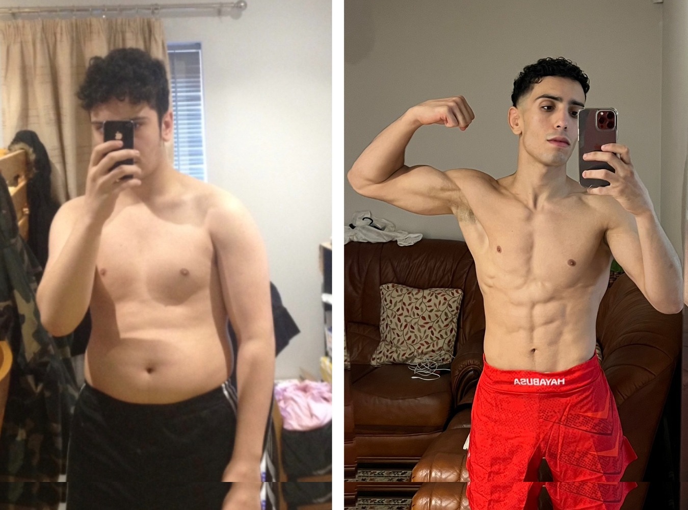 Body and training transformation before and after